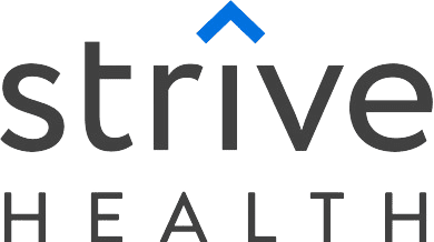 Strive health logo in black color with no background