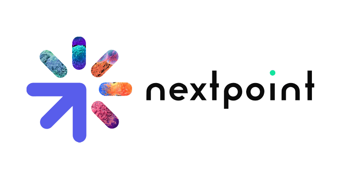 Nextpointtx logo in black color with no background