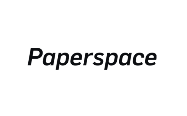 Paper space logo in black color with no background