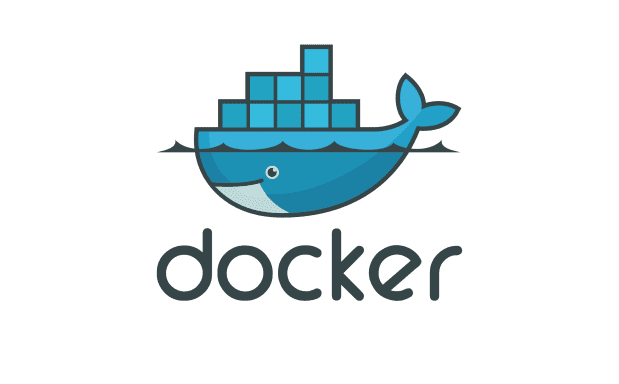 Docker logo in multicolor with no background